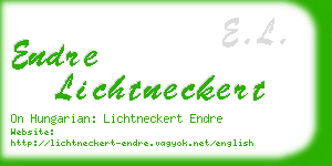 endre lichtneckert business card